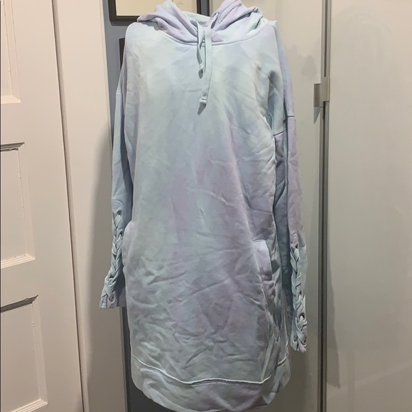 Hollister tunic length hoodie with laced sleeves S - Picture 1 of 2